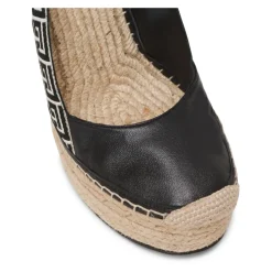 Alex monogram z żakardem i skórzane espadryle