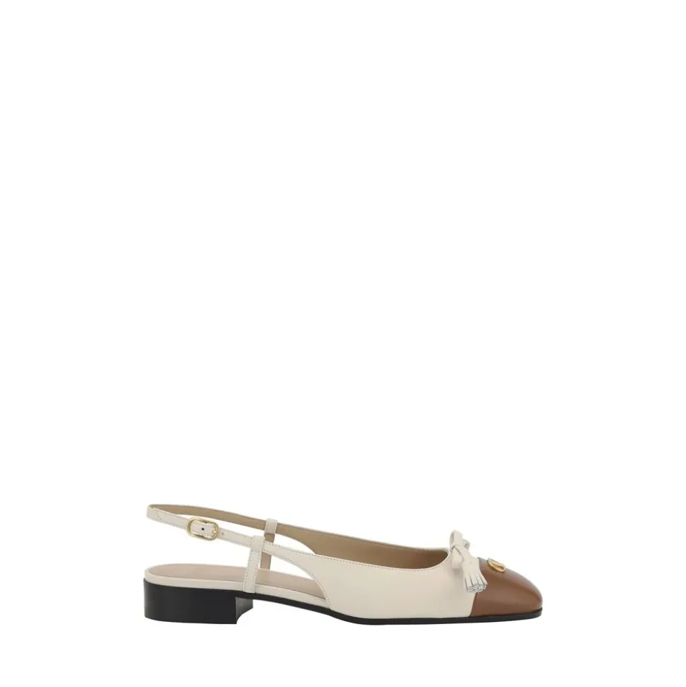 Baleriny Slingback z kokardą