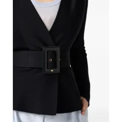 Belted Shawl Collar Blazer