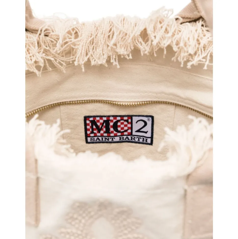 Beżowa Torba Shopper z Wzorem Vanity Rug