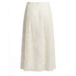 Bimaterial Midi Skirt