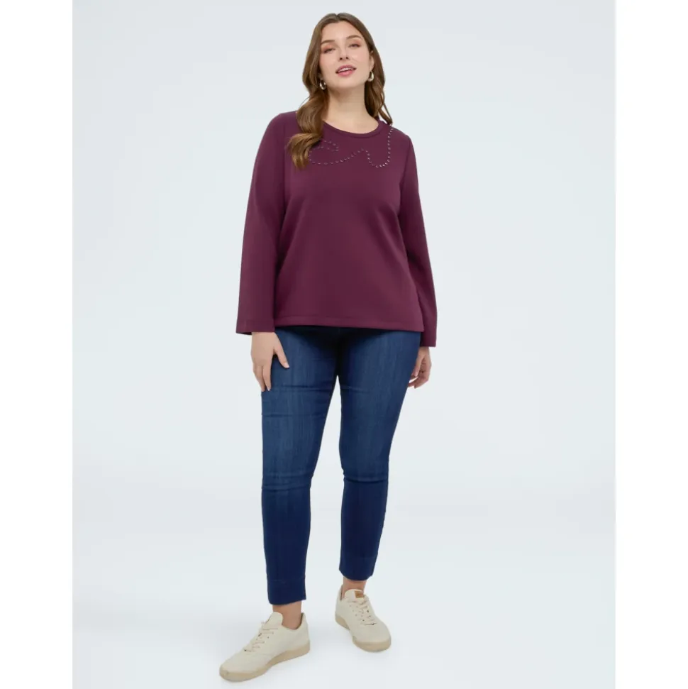 Bluza Scuba z Ozdobnymi Aplikacjami