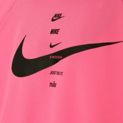 Bluza z kapturem Nike Pink Glow/Black Swoosh