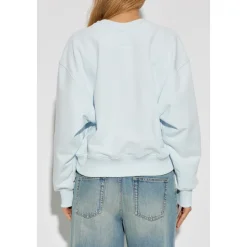 Bluza z Logo z Aksamitnym Wykończeniem
