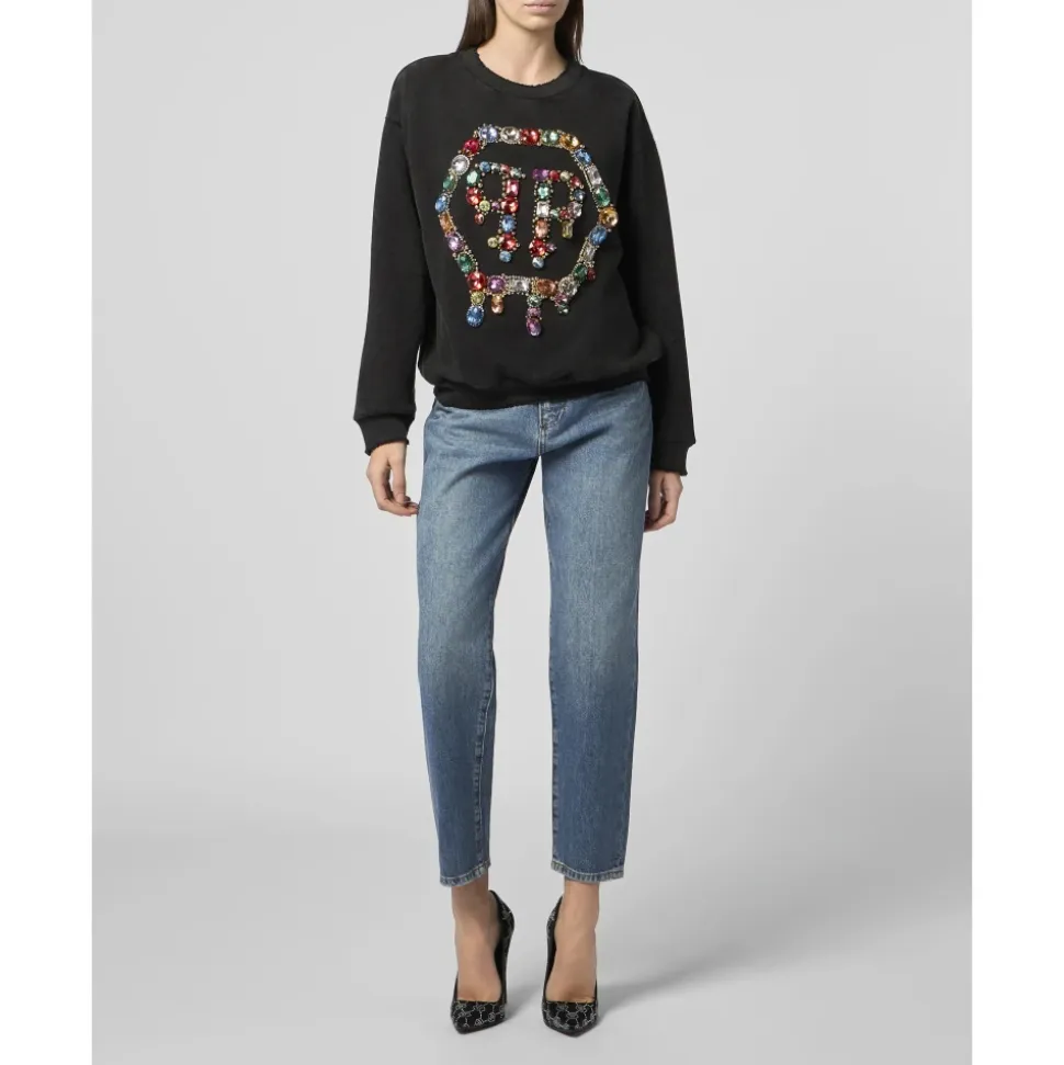 Bluza z odkrytymi plecami Hexagon Stones
