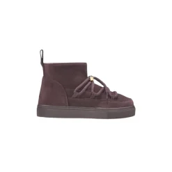 Bordowe Zimowe Stylowe Niskie Buty