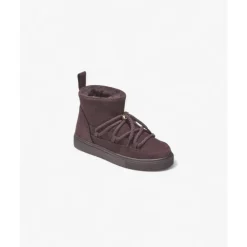 Bordowe Zimowe Stylowe Niskie Buty