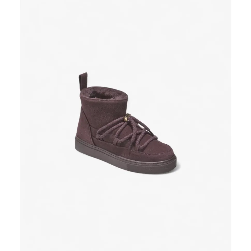 Bordowe Zimowe Stylowe Niskie Buty