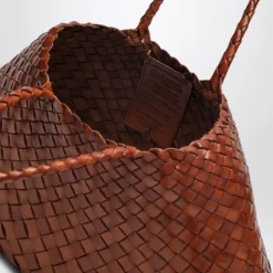 Borsa a Spalla in Pelle Intrecciata