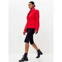 Botek Geometriczny Na Obcasie Z Sznurowaniem - Czarny