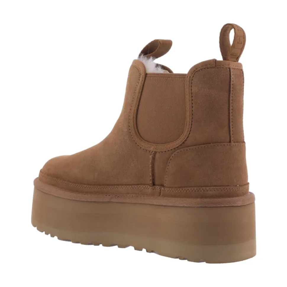 Botki Neumel Platform Chelsea Chestnut