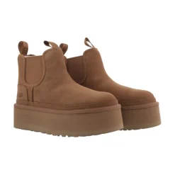 Botki Neumel Platform Chelsea Chestnut
