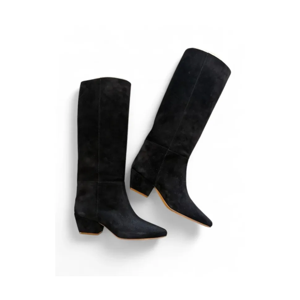 Bottes hautes en daim