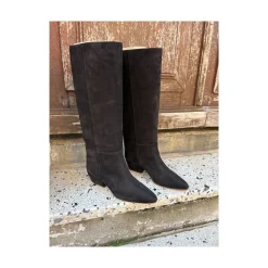 Bottes hautes en daim