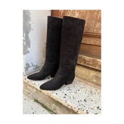 Bottes hautes en daim