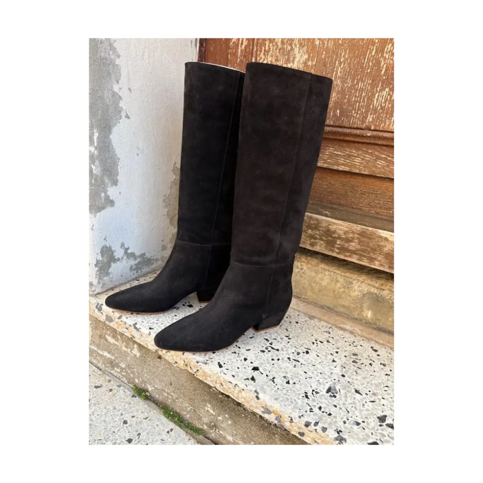 Bottes hautes en daim