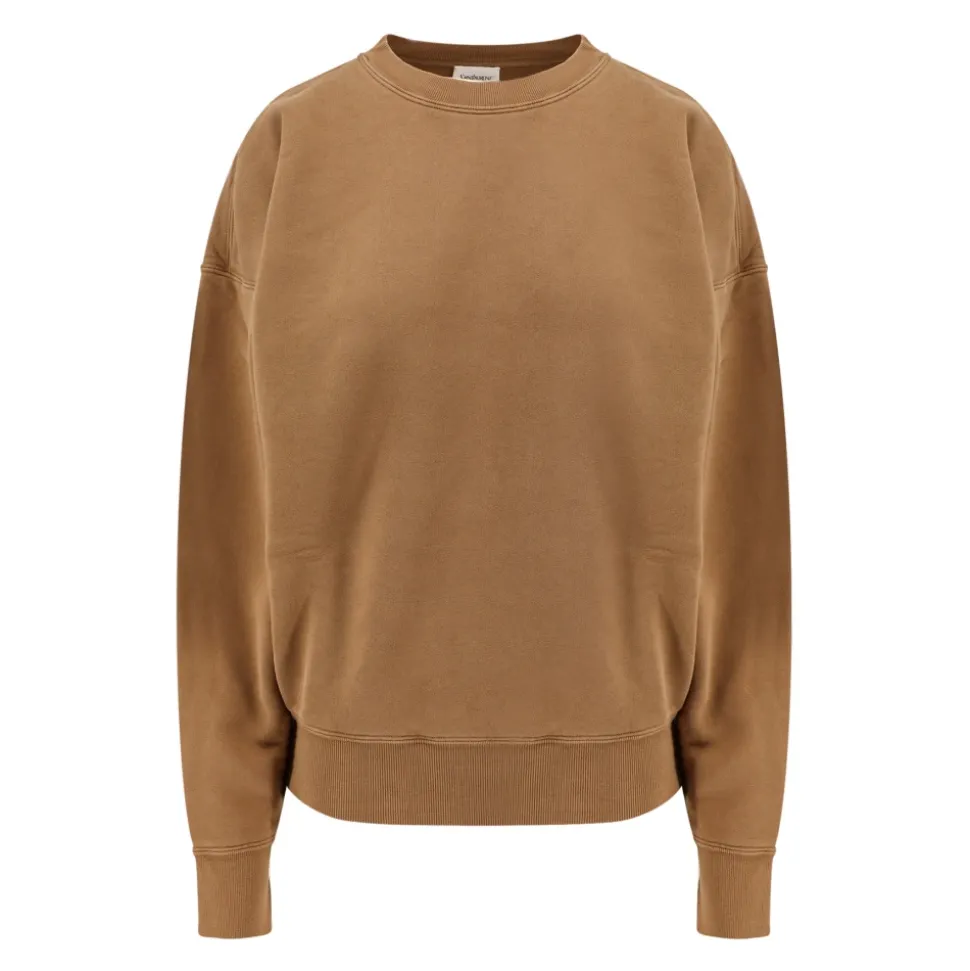 Brązowy Sweter z Włoskiej Bawełny