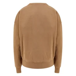 Brązowy Sweter z Włoskiej Bawełny