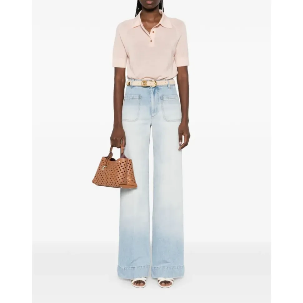 Buttoned Polo Top
