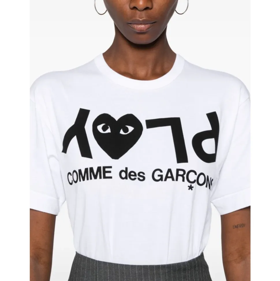 Comme des Garcons T-shirts and Polos Biały