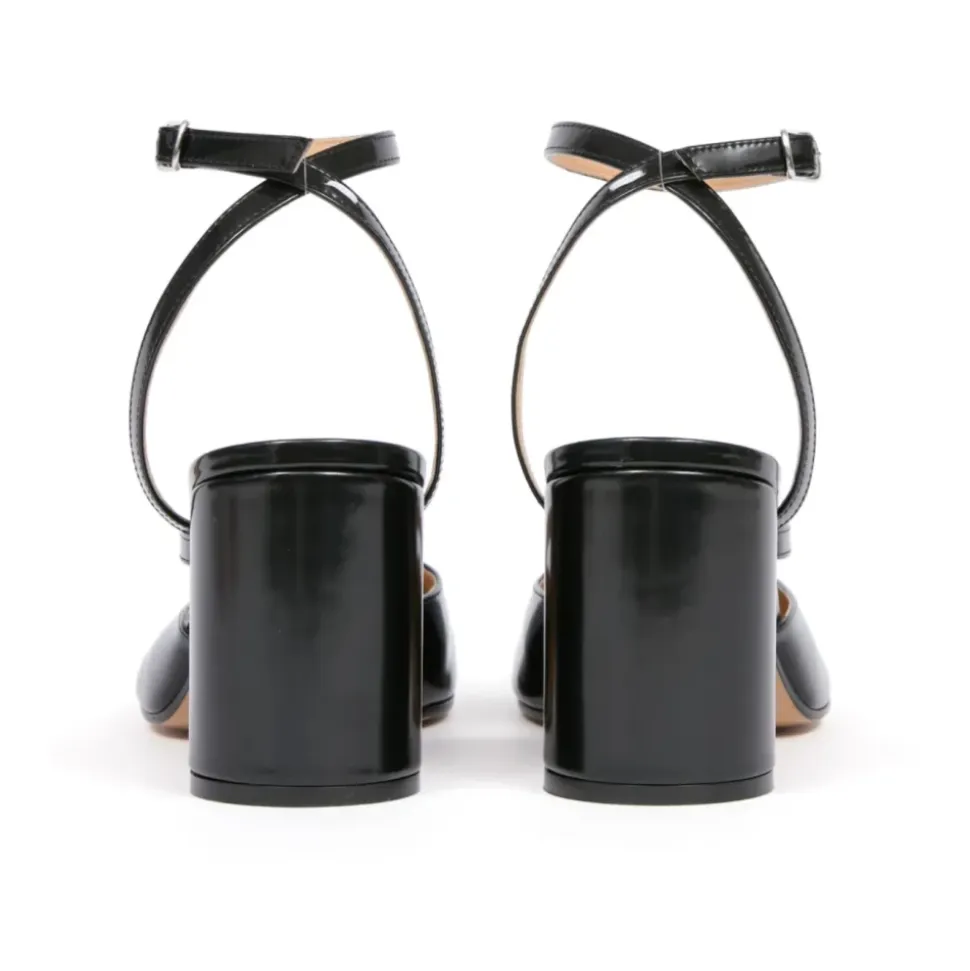 Czarna Tabi Sandal Pump