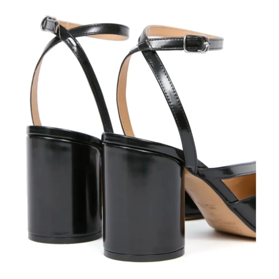 Czarna Tabi Sandal Pump