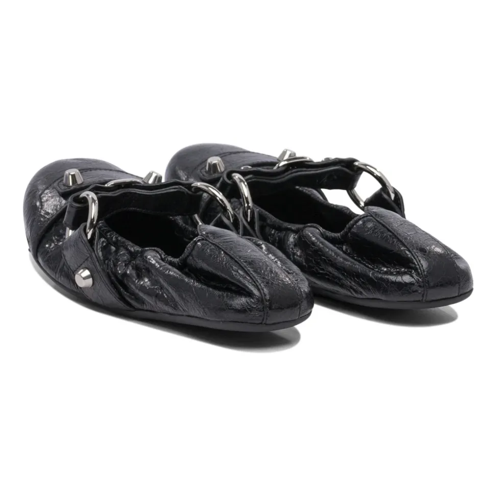 Czarne Baletki Eleganckie Wygodne Buty