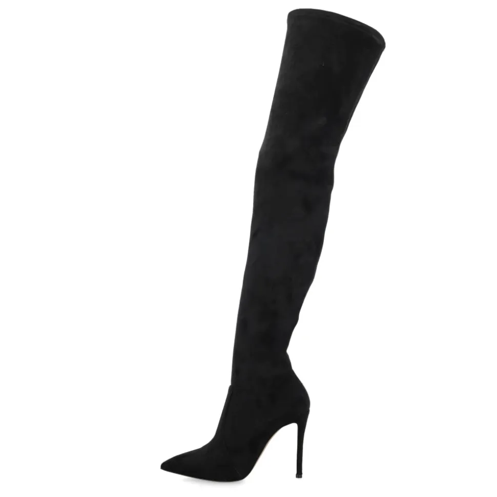 Czarne Buty Aceu Cuissard - Modny Styl Powyżej Kolana