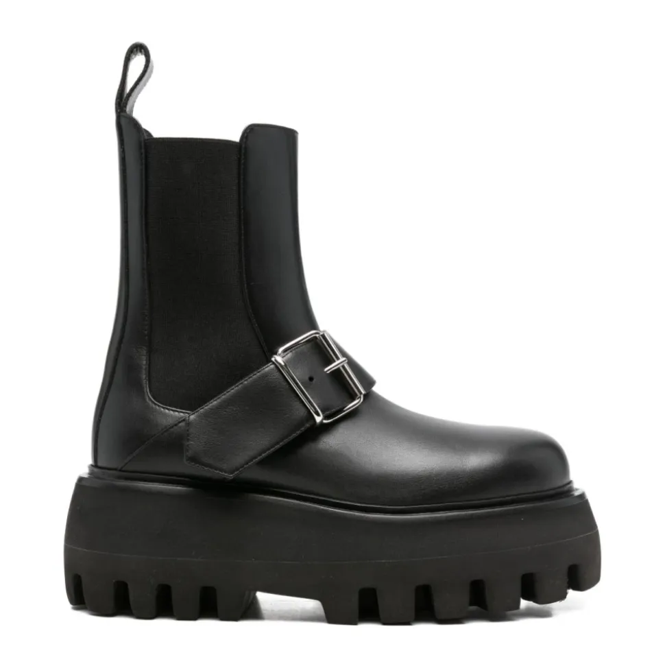 Czarne Buty z Jedwabiu i Nylonu
