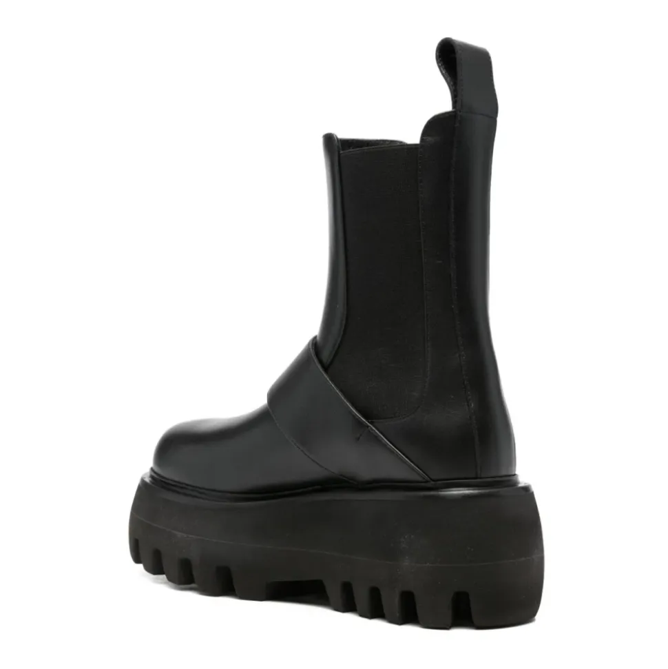 Czarne Buty z Jedwabiu i Nylonu