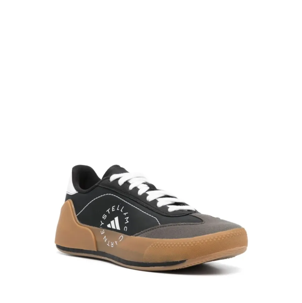 Czarne Jedwabne & Nylonowe Sneakersy