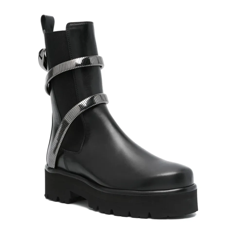 Czarne Skórzane Buty