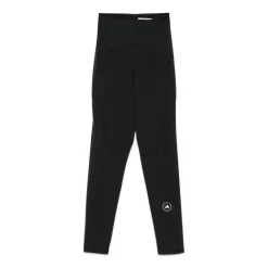 Czarne Spodnie Stretch z Logo