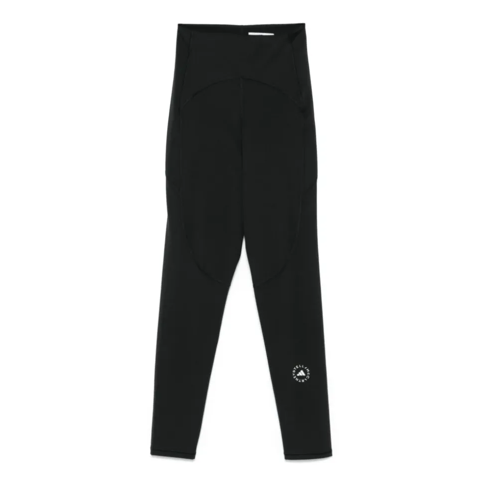 Czarne Spodnie Stretch z Logo