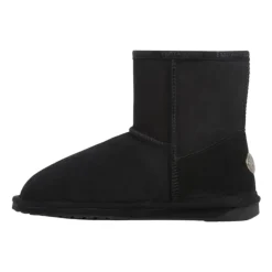 Czarne Zimowe Buty z Owczej Skóry