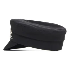 Czarny Kapelusz Fedora z Wełny