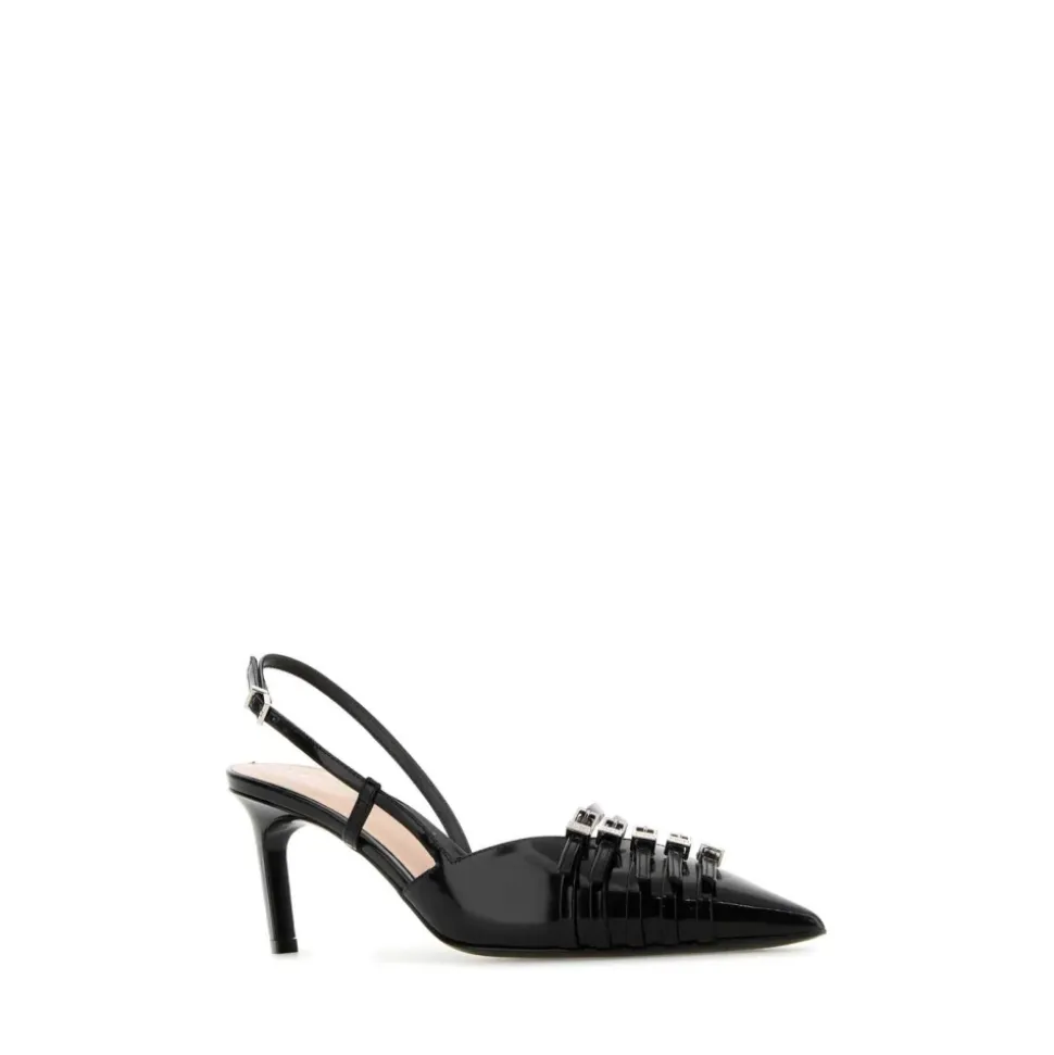 Czółenka Slingback z Odkryta Pięta i Szpiczastym Noskiem