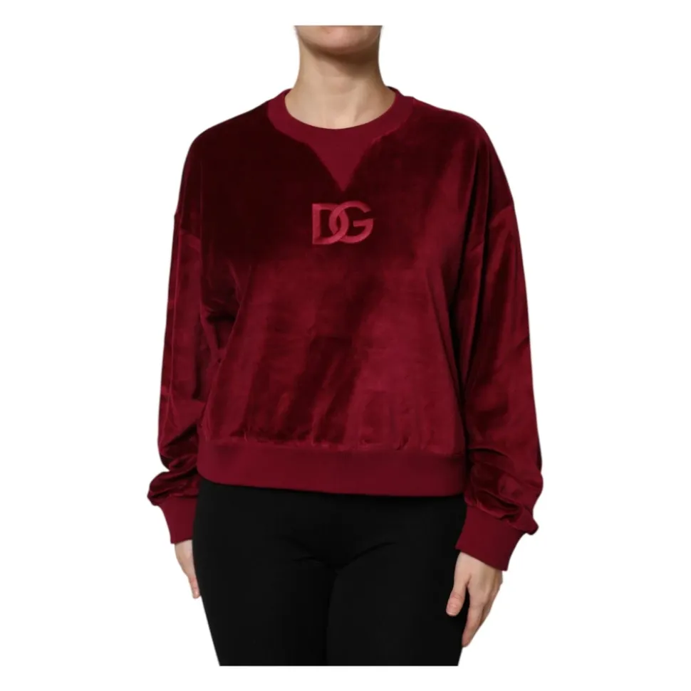 Czerwony Velvet Logo Bluza