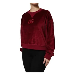 Czerwony Velvet Logo Bluza