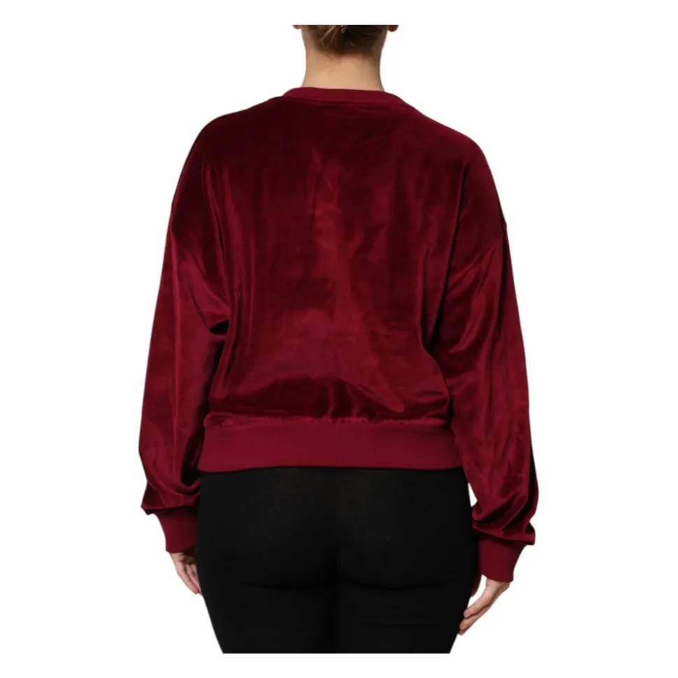 Czerwony Velvet Logo Bluza