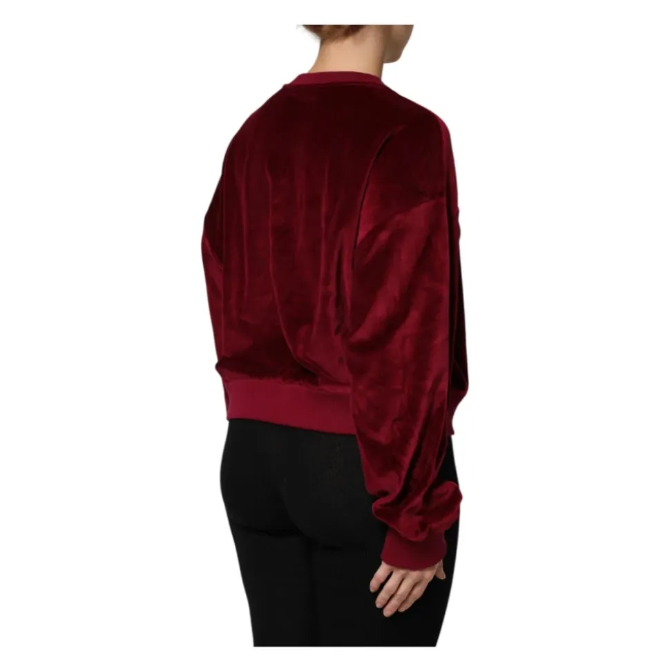 Czerwony Velvet Logo Bluza