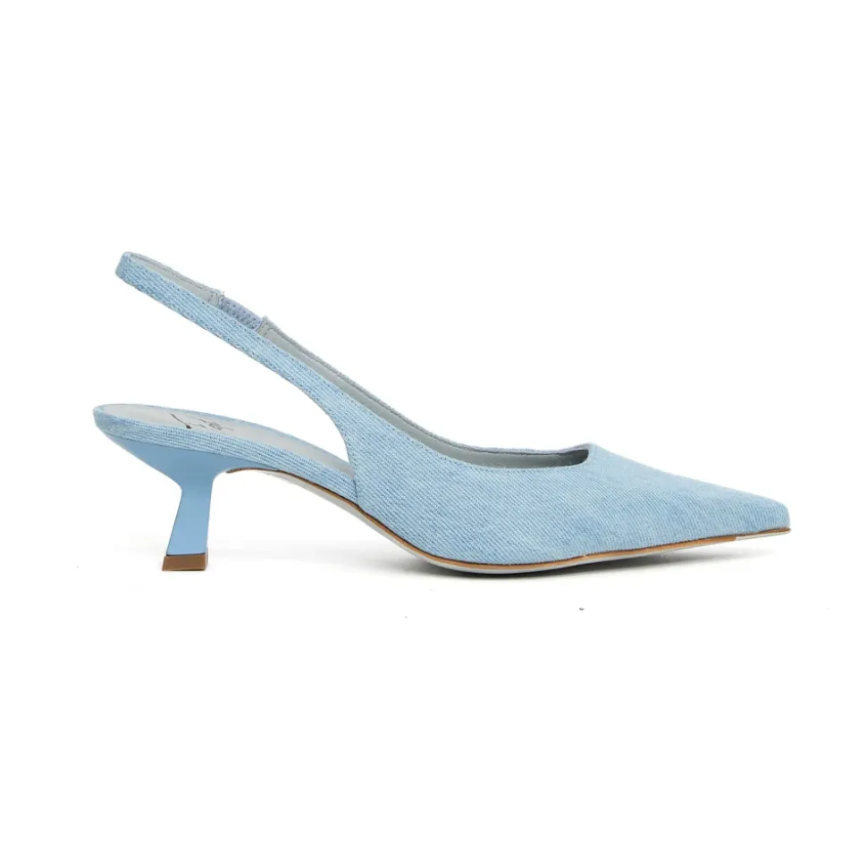 Denimowe Czółenka Slingback Arabel