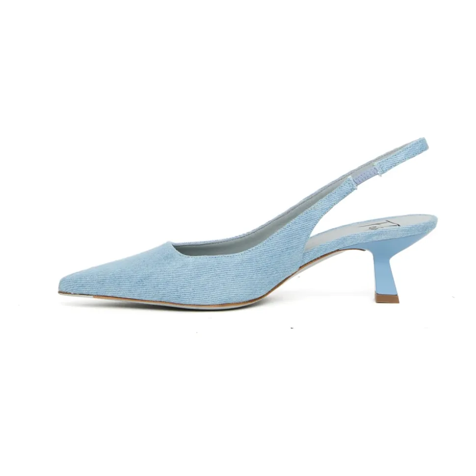 Denimowe Czółenka Slingback Arabel