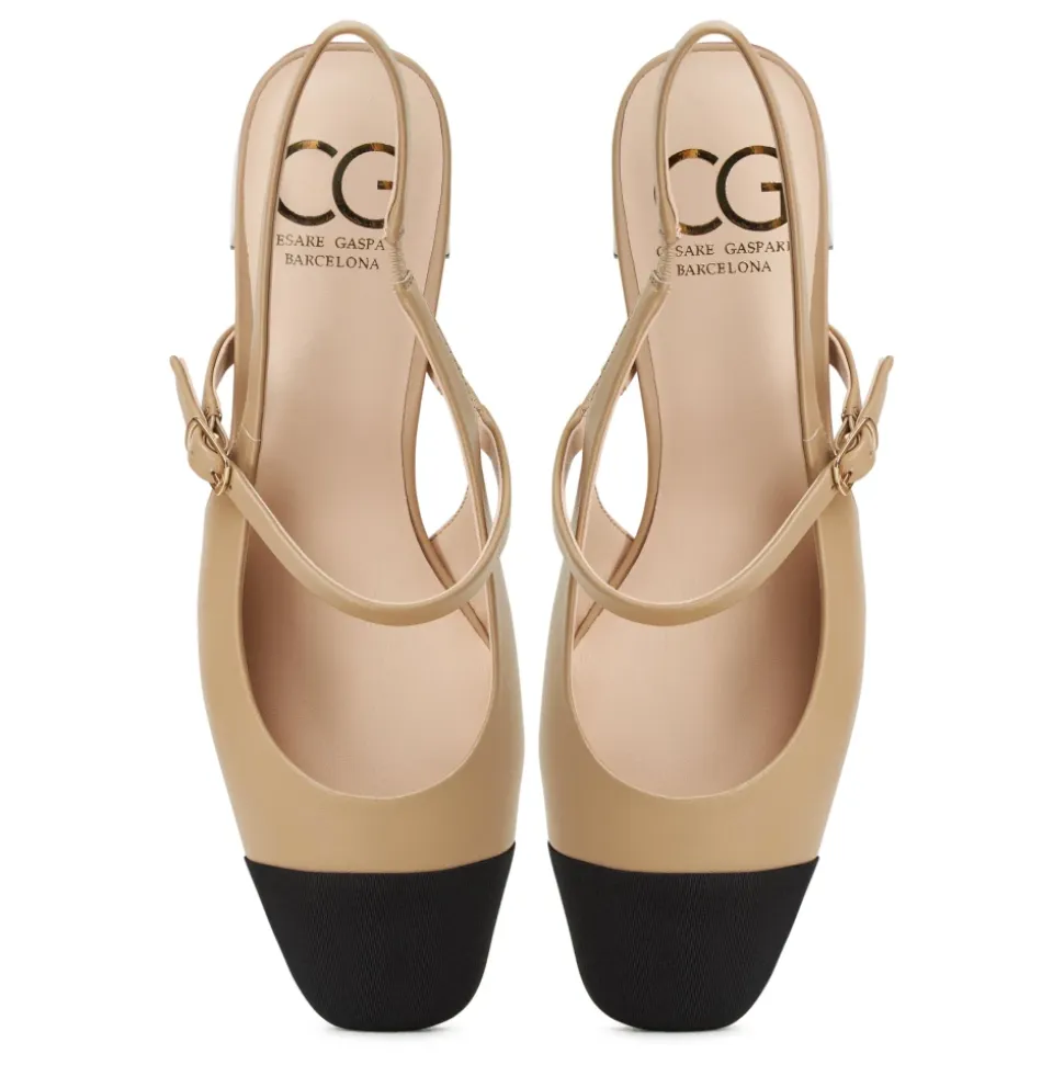 Eleganckie Slingback Block Heels Pumps