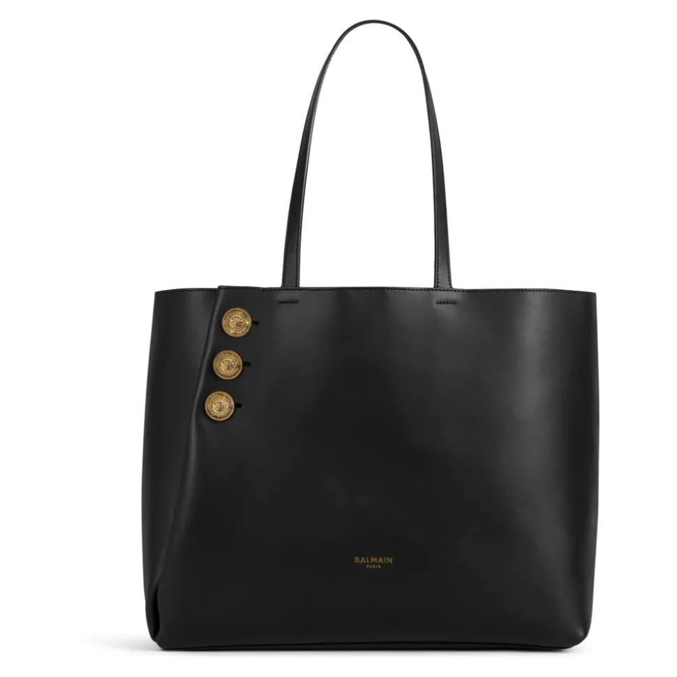 Emblème Smooth Leather Tote Bag
