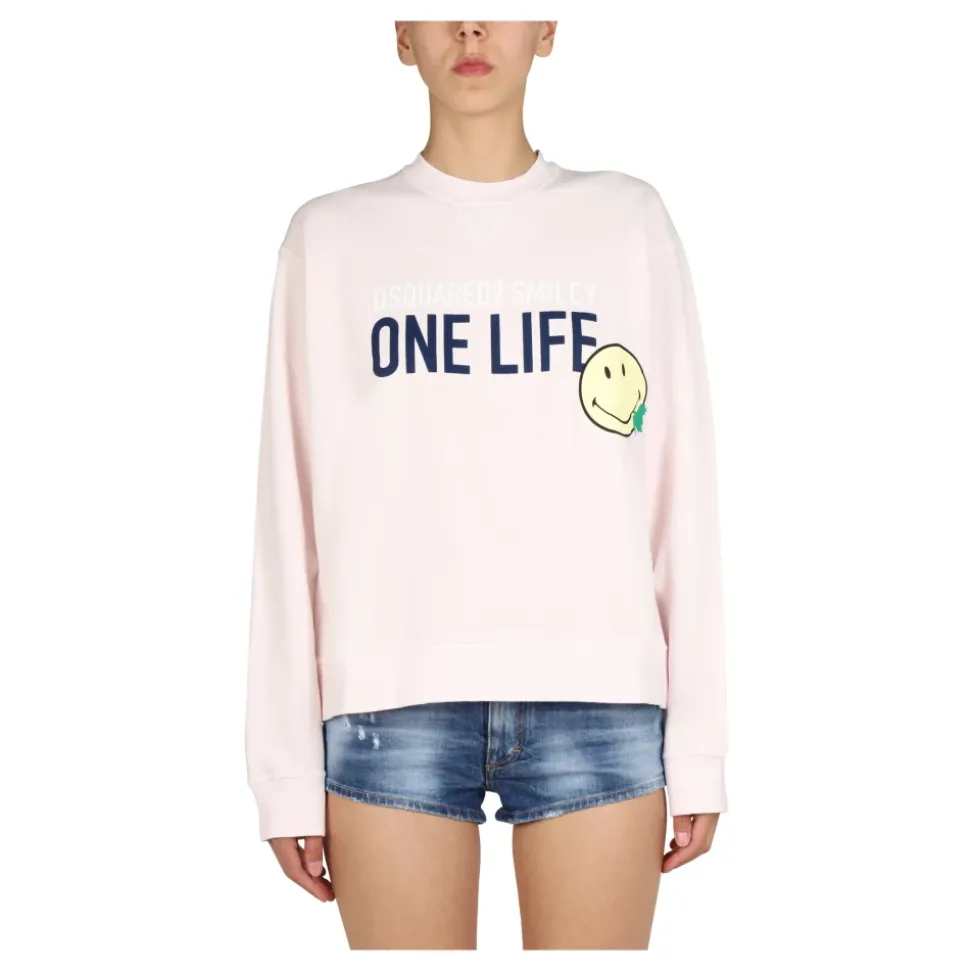 Felpa Smiley Crew Neck