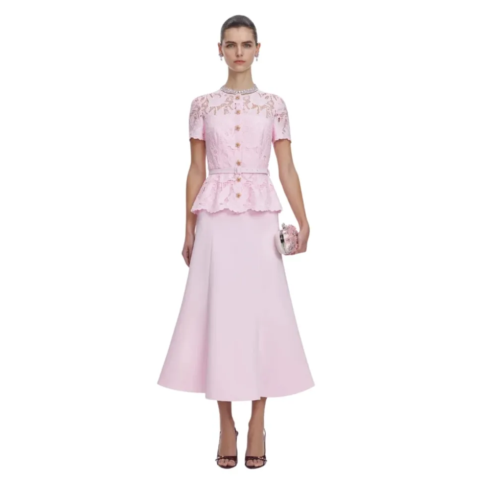 Fine Lace Midi Dress