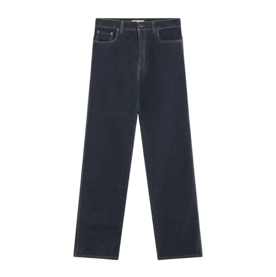 Flocked Denim Jeans