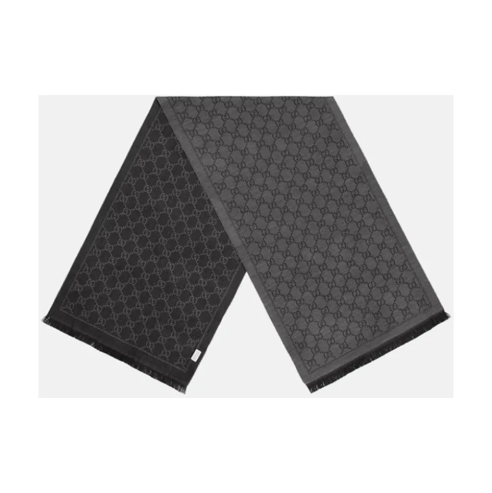 GG Jacquard Pattern Knitted Scarf