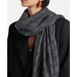 GG Jacquard Pattern Knitted Scarf